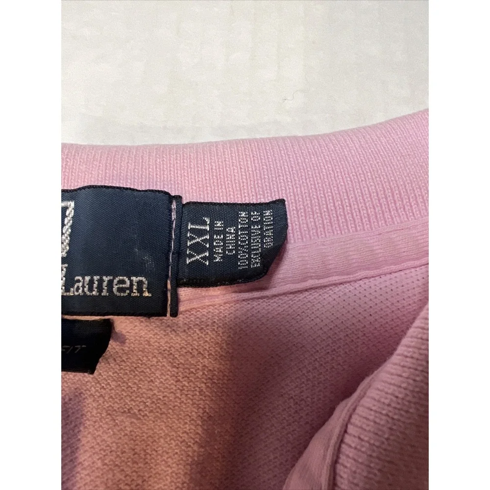 Vintage Polo Ralph Lauren Polo Shirt Men's XXL Pink Blue Pony‎ Rugby See Details